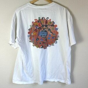 Vintage Y2K Tri-Lake Inc T-Shirt Mens White NCAA Final Four Detroit Basketball